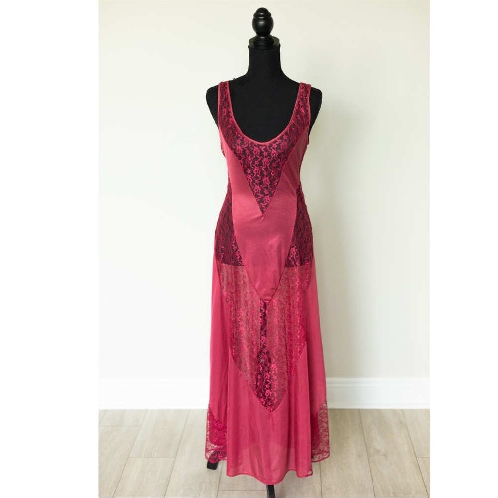 Vintage Cranberry Red Nightgown